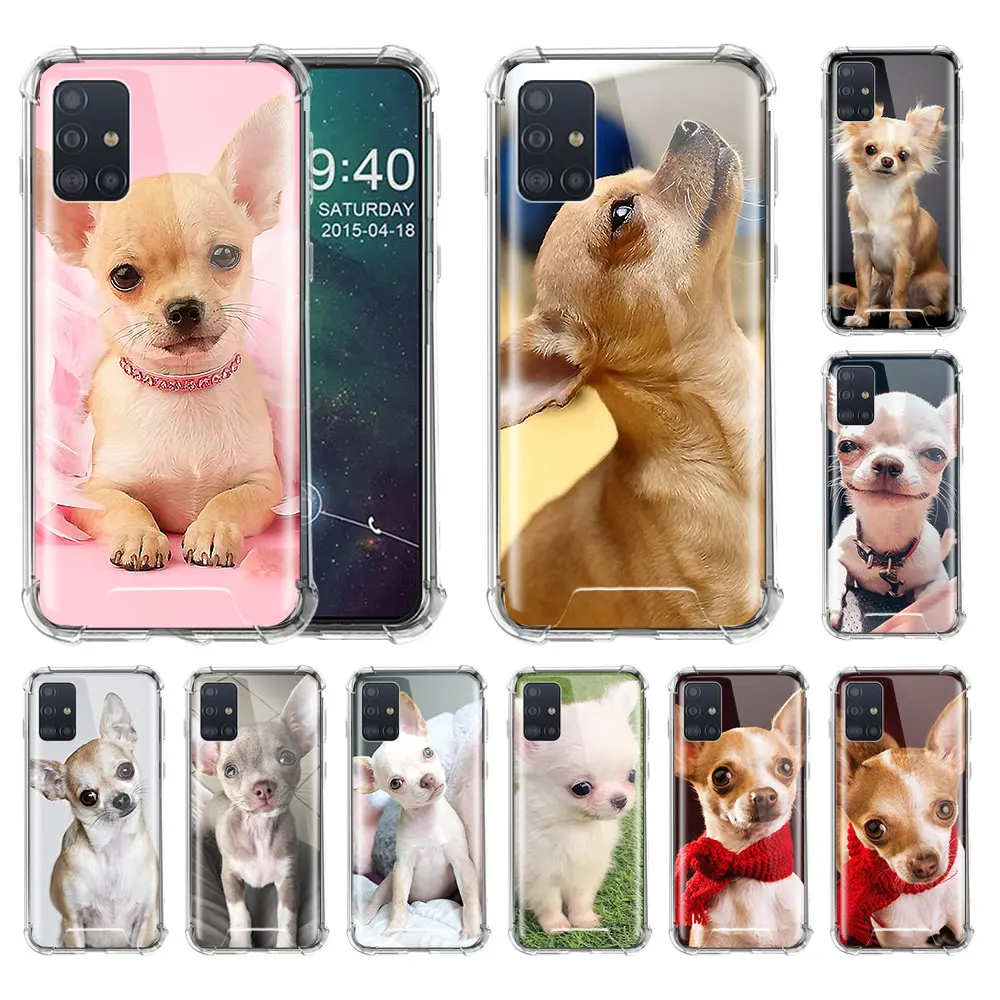 Собака Чихуахуа чехол для Samsung Галактики A51 A71 A21s A31 A41 A01 A21 A11 M31 M21 5G подушка