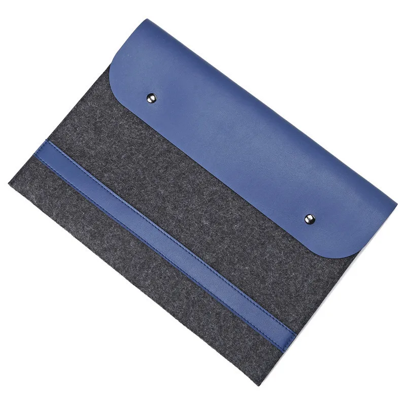 Dark gray Модный шерстяной фетровый карман для ноутбука сумка чехол для Macbook Air Pro retina 11 12 13 15 Xiaomi Mi чехол для ноутбука 13,3 - Цвет: Dark gray