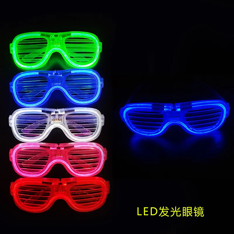 5/10/15/20 Pairs LED Light Up Toys Glow in the Dark Party Supplies glowing cosplay Glasses Shutter Shades Flashing Wedding