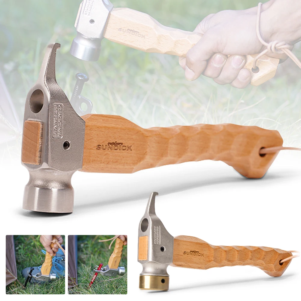 

Camping Copper Hammer Outdoor Camping Tent Nail Hammer Nail Puller Nail Ground Nail Hammer Camping Equipment Tools