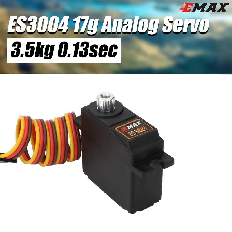 EMAX ES3004 17g 3 5 кг 0.13sec 23T Металлическая Шестерня Аналоговый сервопривод для RC
