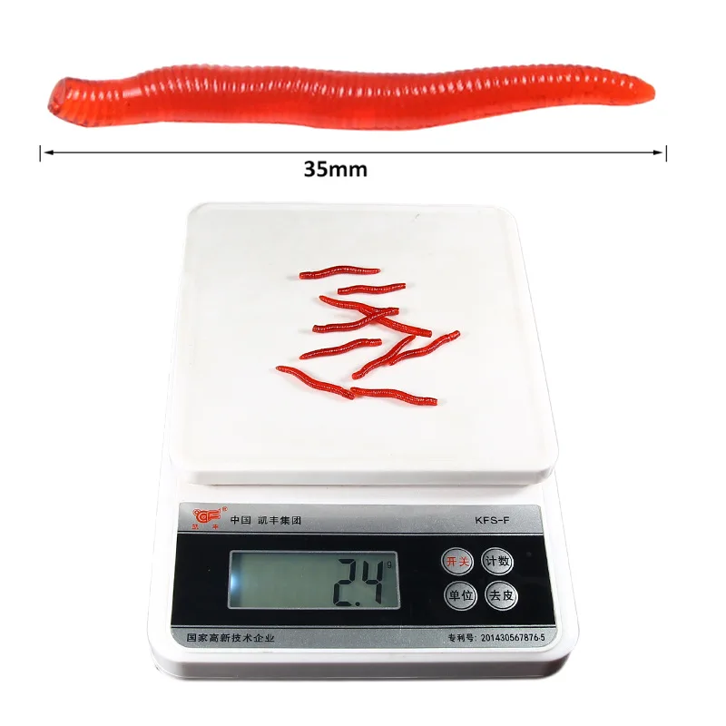 100 шт./лот Мягкая приманка для рыбной ловли имитация дождевого червя