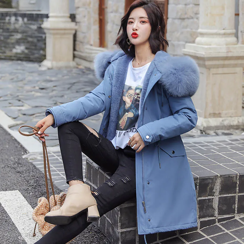 Winter Parker winter New Coat jacket hooded Slim thick fur collar Coat-30 degrees warm winter Coats jacket Parker