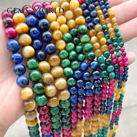 aaaaa natural stone muticolor tiger eyes stone round beads 4 6 8 10 12 mm loose gemstone diy bracelet charm for making jewelry