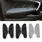 Для Honda Accord 8 поколения купе 2008 2009 2010 2011 2012 2 шт. кожа из микрофибры Автомобильная Передняя дверная ручка подлокотник панель Крышка отделка