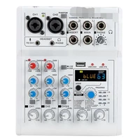 sound card audio mixer sound board console desk system interface 4 channel usb 48v vision power stereo us plug
