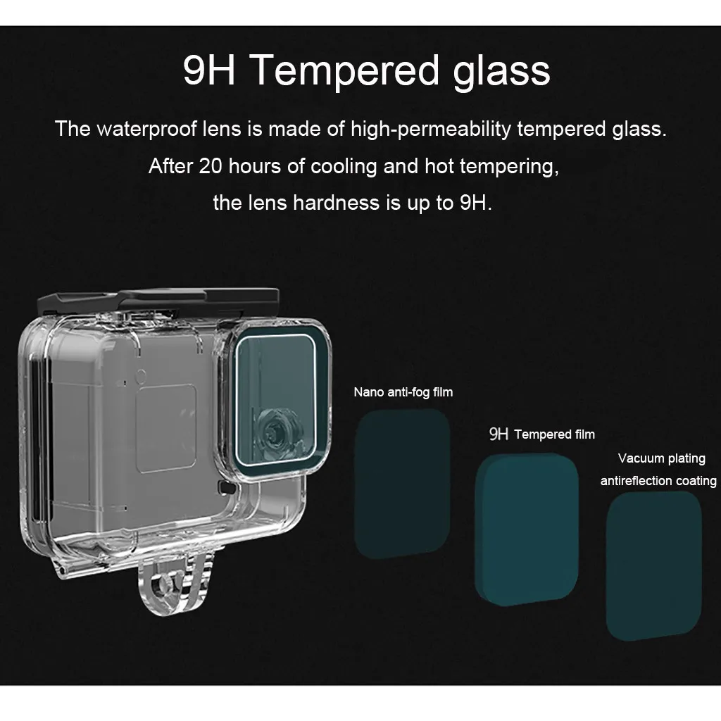 Водонепроницаемый чехол для спортивной камеры водонепроницаемый дайвинга до 60 м