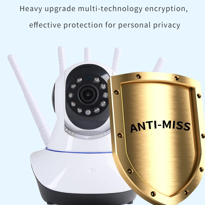 

3MP 1080P High-definition Automatic Tracking Home Security Antenna Human Body Tracking Wireless WiFi Network Baby Monitor Camera