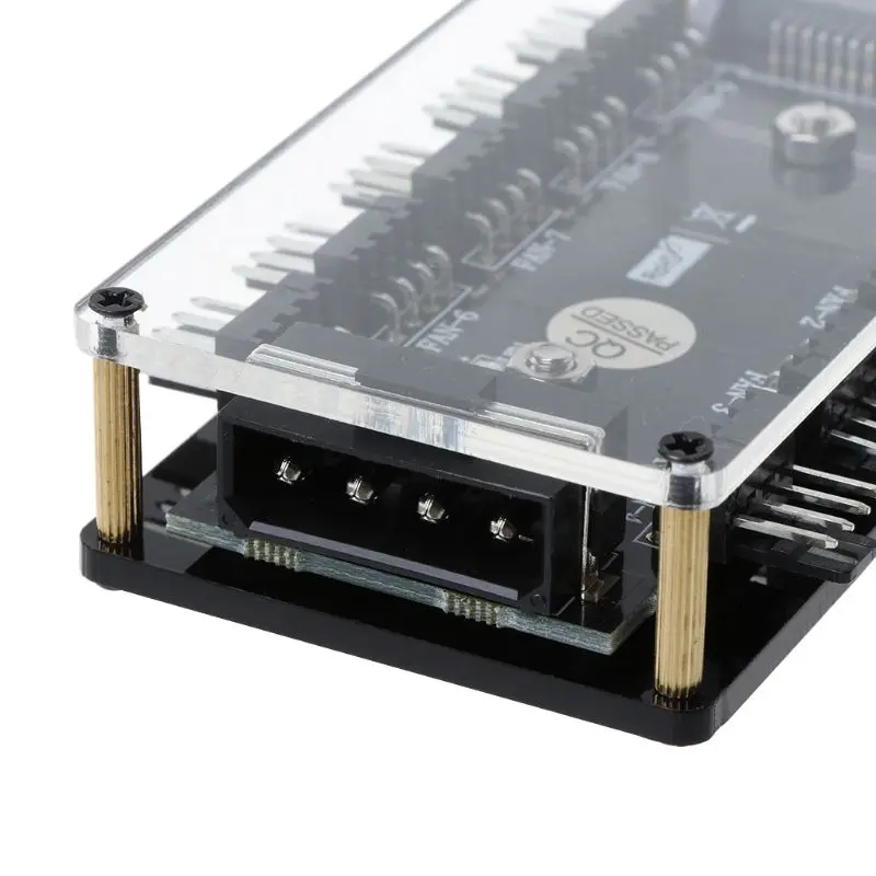 

C5AB Fan HUB Adapter 4Pin Molex or SATA 15Pin Power Connector CPU Cooler PC Chassis Case Cooling Fan Splitter Adapter Converter