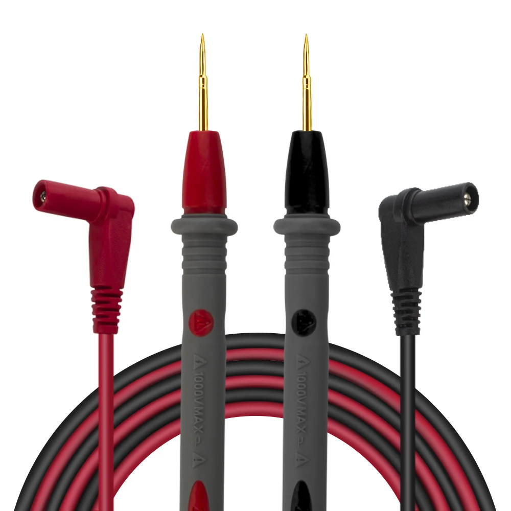 

Copper Multimeter Test Lead Crocodile Clip Cable Line Rubber Wire Measurement Crocodile Clips (1pc Red + 1pc Black)