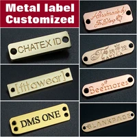 custom handbag accessories metal gold logo plate label letters small metal letters for bags