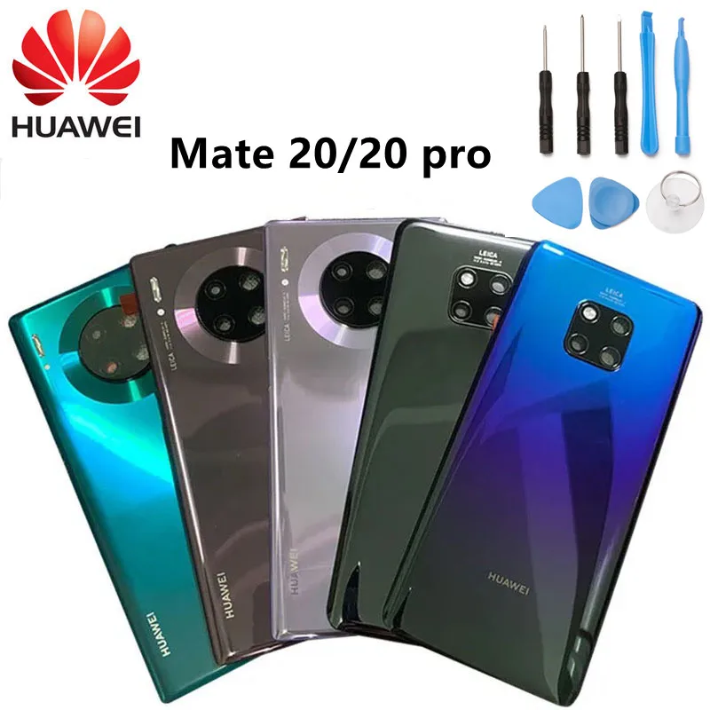 

Оригинальная задняя крышка для аккумулятора HUAWEI Mate 20 + рамка для объектива камеры задняя крышка корпуса бесплатные инструменты для Mate 20/20 pro