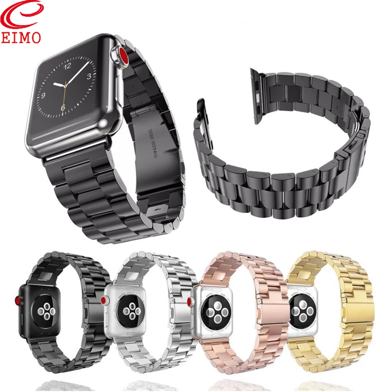 EIMO ремешок для apple watch 44 мм 40 мм iwatch 42 мм 38 мм металлический браслет из нержавеющей стали ремешок для часов apple watch 4 3 5 2 1