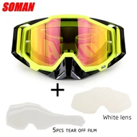 motorcycle riding off road goggles goggles outdoor glasses set with transparent film and tear film