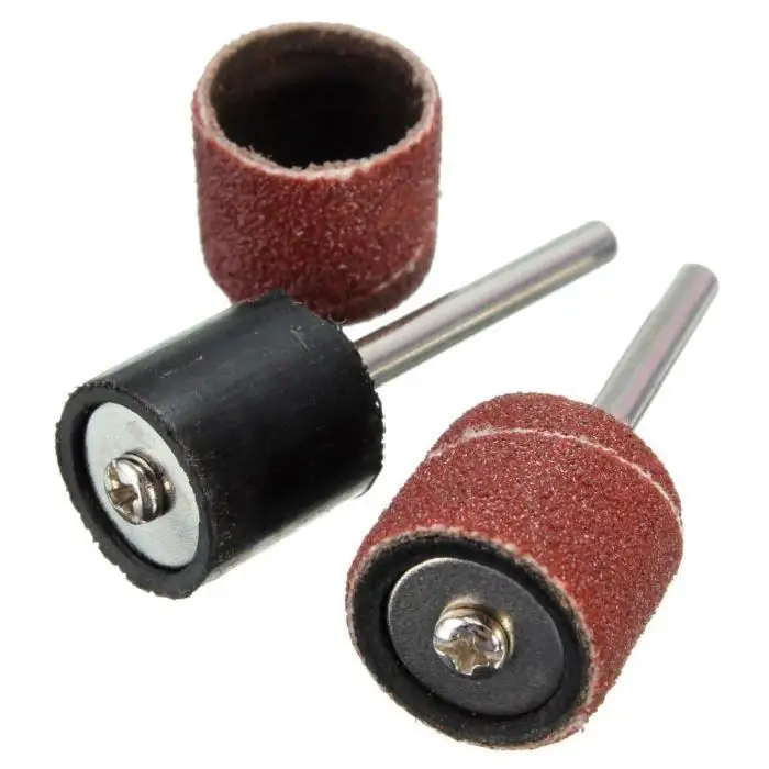 100 Pieces 1/2 inch Polished sandpaper ring Polishing Abrasive Tape in silicon carbide + 2 x Rotary Chuck or mandrels | Инструменты