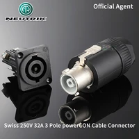 neutrik powercon 32 a 250v 3 pole cable connector plug or socket 32a single phase wires 2 5 to 6 0 mm%c2%b2 awg14 10 o d 8 20 mm