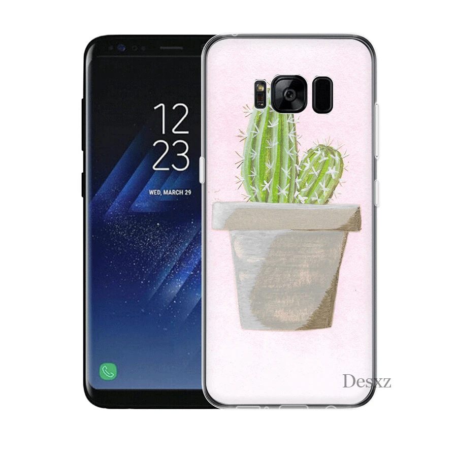 Mobile Phone Case For Samsung A3 A5 A6 A7 A8 A9 A10 A20 A30 A40 A50 A60 Hard Cover Watercolour Cactus And Succulents Coque | Мобильные
