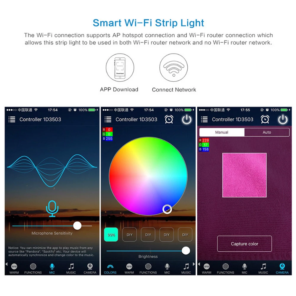 Светодиодная лента светильник RGB 5050 гибкая светодиодная световой полоса 5 м 10 15 20