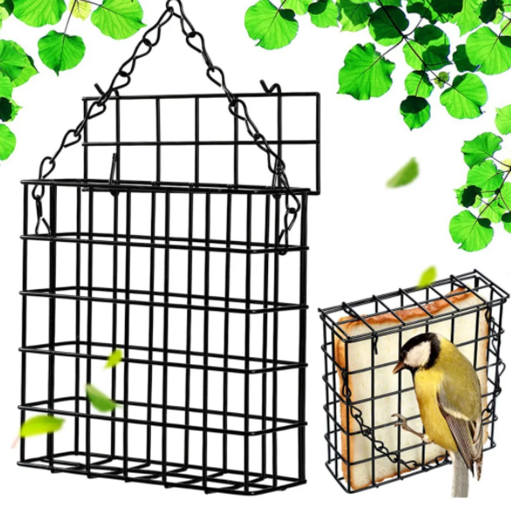 

Кормушка для птиц, садовый подвесной домик для кормления птиц на открытом воздухе, с цепочкой, аксессуары для украшения