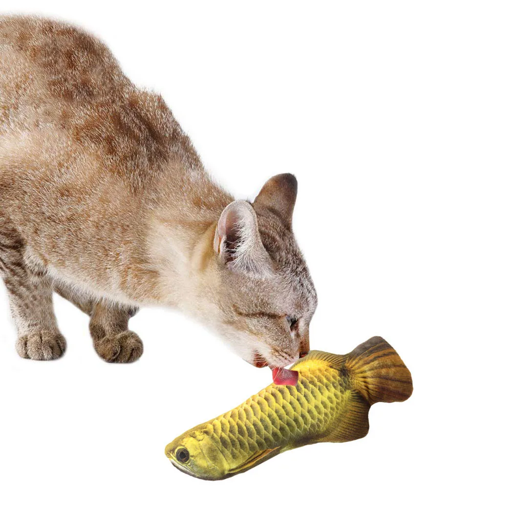 

Pet Soft Plush 3D Fish Shape Cat Toy Interactive Gifts Fish Catnip Toys Stuffed Pillow Doll Simulation Fish Playing Toy For Pets