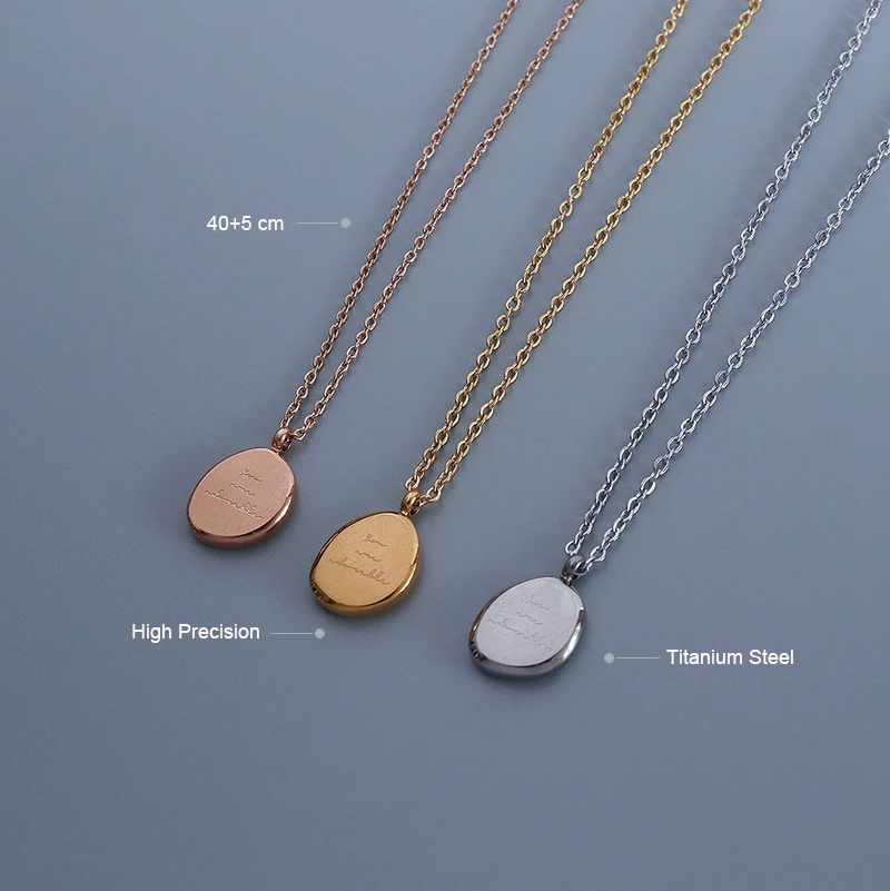High Precision Titanium Steel Necklace Pendant Set 18K Gold Plating Fine Jewelry Neck Chain Fastness Fashion Accessories