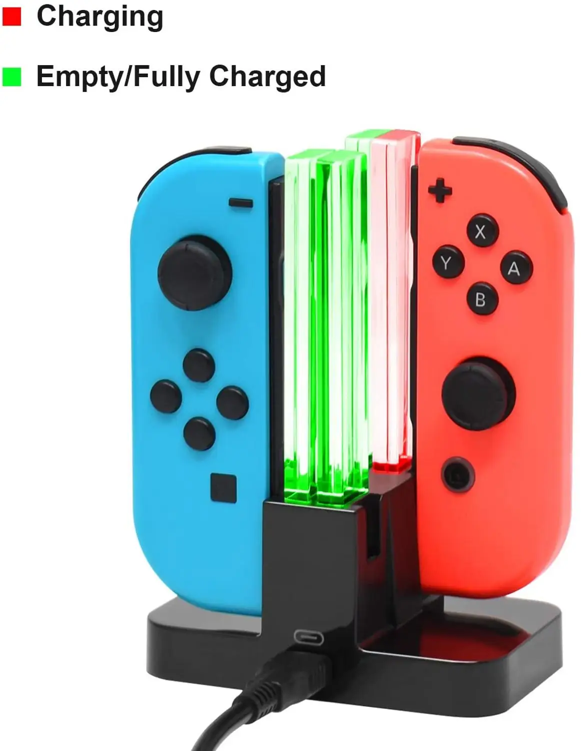 fast charging dock for nintendo switch joypad controller led charger stand for nintendo switch with a usb type c charging cord free global shipping