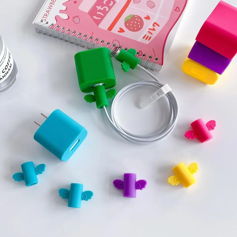 

2Pcs/Set Protective Case Useful Durable Practical Charger Data Cable Protector Cover Protective Cover Protective Sleeve