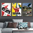 Живопись на холсте Формула Айртон Сенна F1, легенда, звезда, чемпион, гоночный автомобиль, ВИНТАЖНЫЙ ПЛАКАТ и принты, настенное искусство, картина для домашнего декора