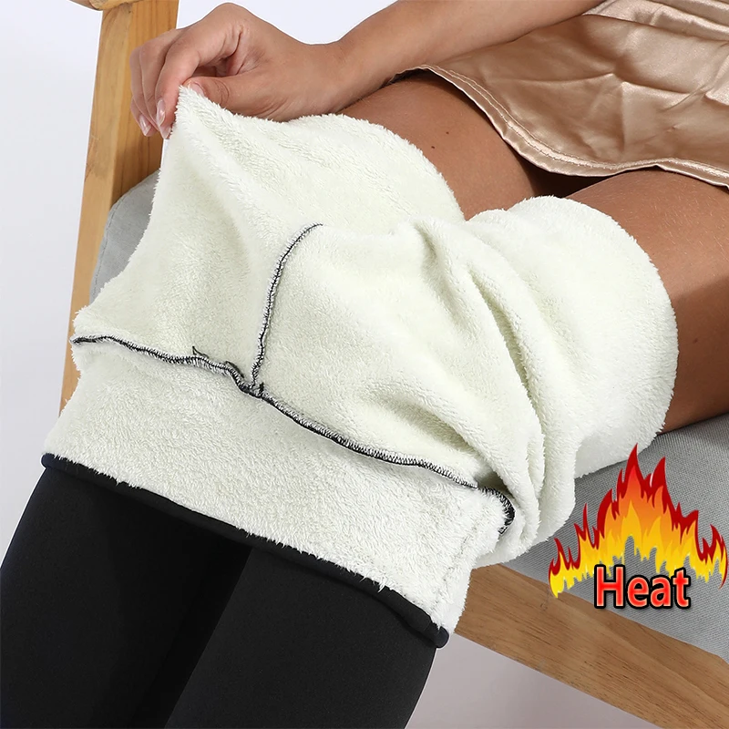 

New Women Pants Warm Winter Thick Legging Soft Velvet High Waist Leggings Compression Thick Lamb Wool Pants Cold Resistant Pants