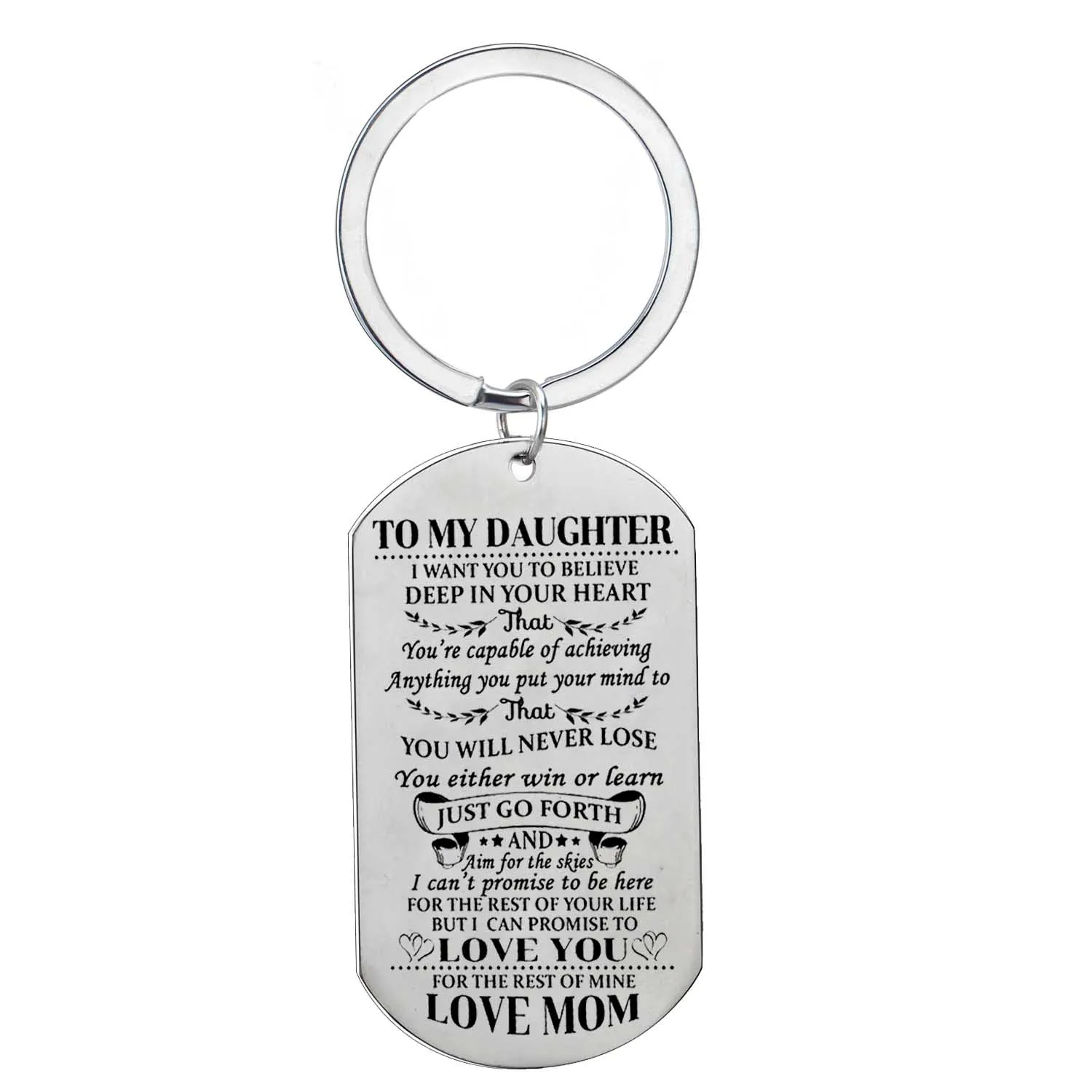 12 шт. для моей дочери брелоки мам из нержавеющей стали брелок с подвесками ключей