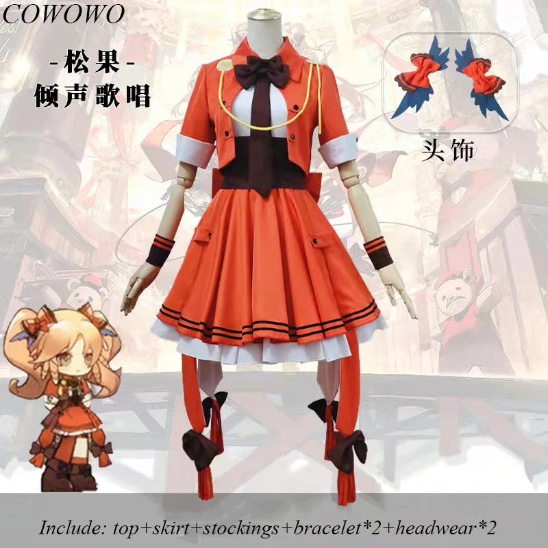 

Аниме! Arknight Pinecone снайперский родовый остров надувной Поющий игровой костюм Nifty униформа косплей костюм для вечеринки ролевые игры наряд