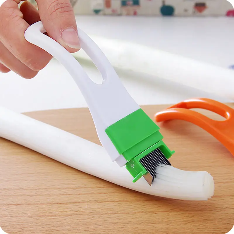 Нержавеющая сталь слайсер для зеленого лука Пластик ручка Шредер Cutter овощной