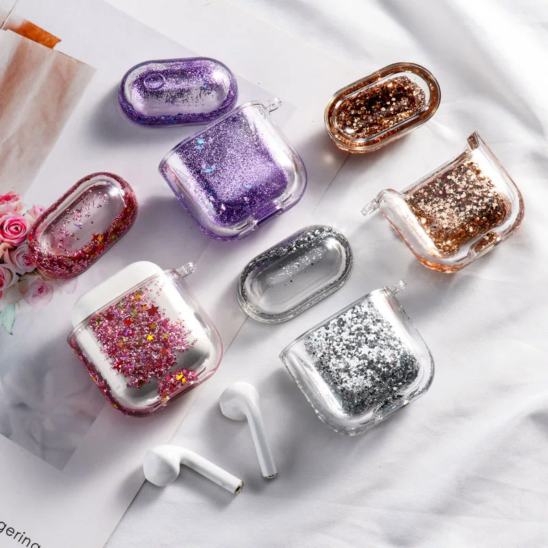 case for airpods pro case glitter bling funda airpods case cover dynamic liquid for air pods quicksand protective phone bumpers free global shipping