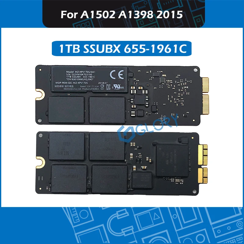 Абсолютно Новый MZ KPV1T0S/0A1 655 1961C для Macbook Pro retina 13 &quot15&quot A1502 A1398 1 ТБ SSUBX PCIe SSD Замена