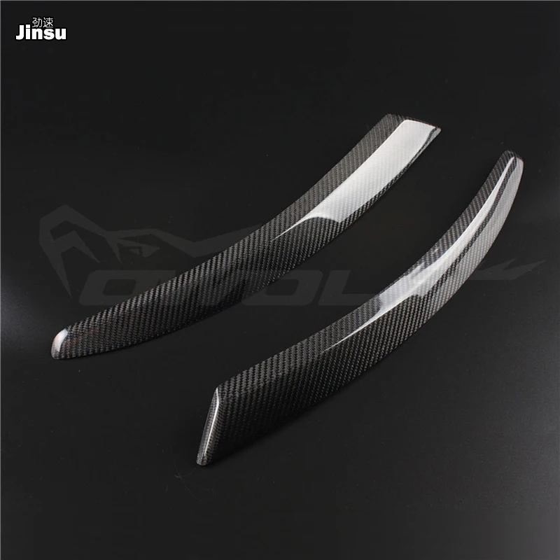 1 пара автомобильных фар Накладка для бровей наклейка углеродное волокно фара