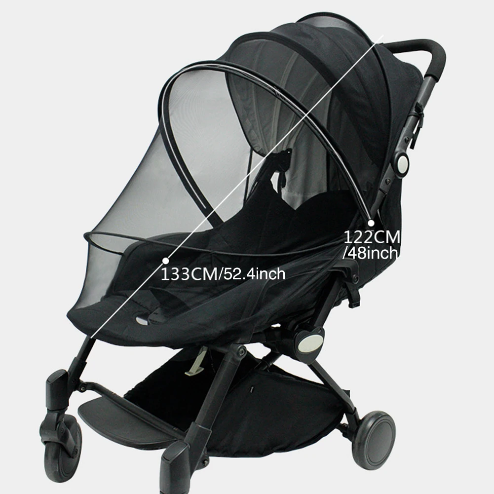 

Anti Mosquito Fly Baby Stroller Pram Net Travel Car Seat Insect Buggy Protection Cover Dual Zipper Bassinet Carrycot Bed