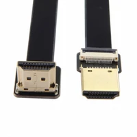 90 degree up angled hdmi compatible male to hdmi compatible male fpc flat cable for fpv hdtv multicopter aerial photography