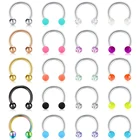 Серьга-Подкова для носа из хирургической стали ювелирные кольца для пирсинга хрящевая спираль Козелка серьга-кольцо для губ фиксатор 8 мм 10 мм