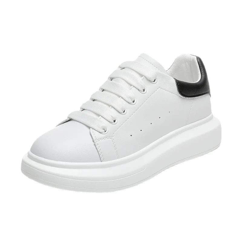 

Fashion Women White Shoes Genuine Leather Breathable Sports Casual Sneakers Size 35-40