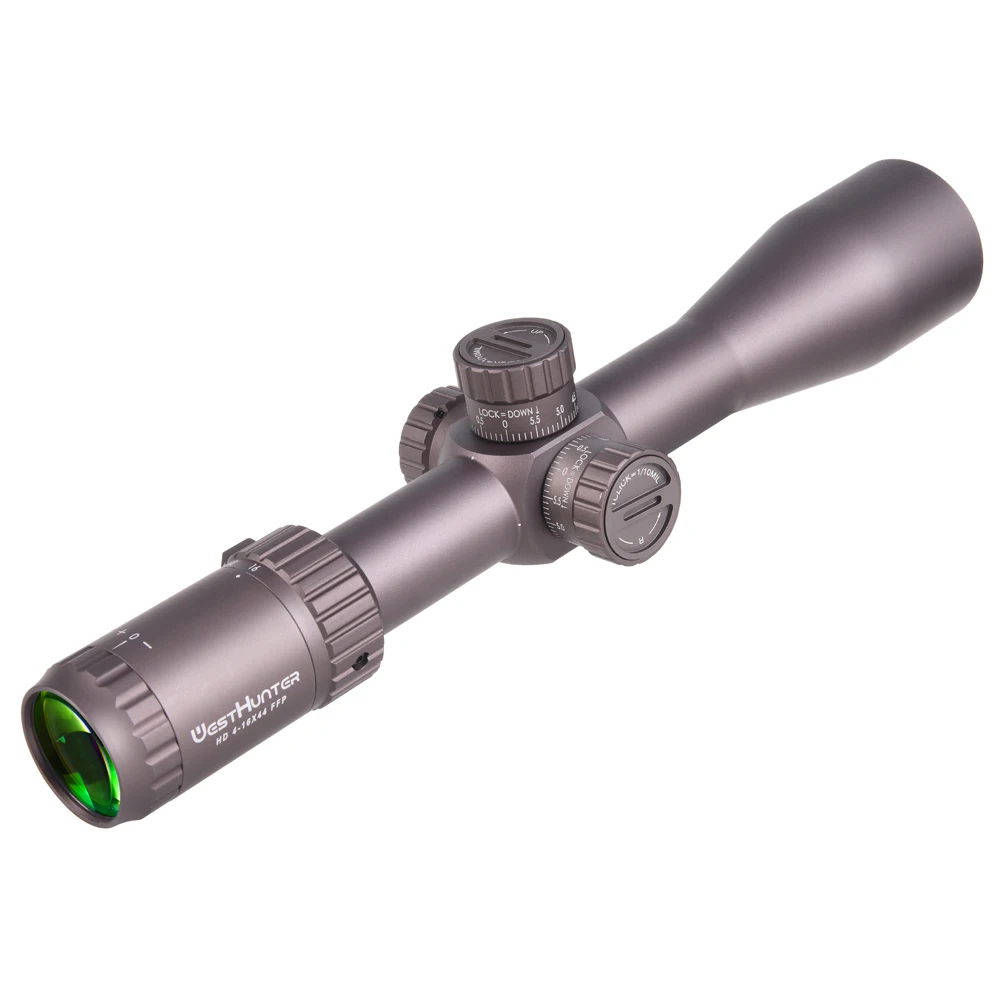 Прицел WESTHUNTER HD 4-16X44 FFP первый фокусный плоскость коричневый прицел боковое колесо