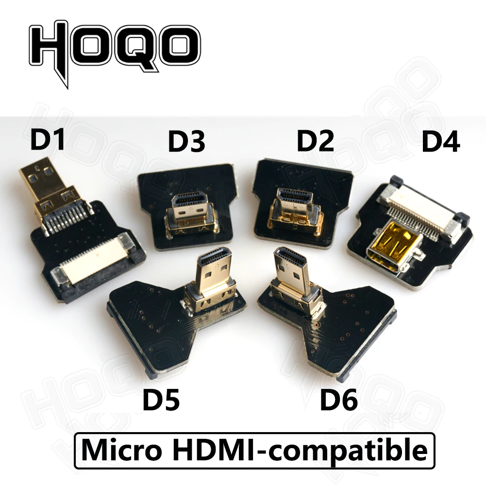 HDMI-совместимый FPV HDMI ленточный кабель 90 градусов Mini/Micro для стандартных разъемов