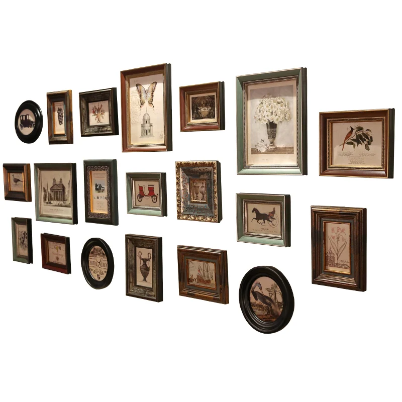 Large Size Photo Wall Creative Decoration Home Frame 20pcs/set Retro Classical Picture For Living Room Hanging | Дом и сад