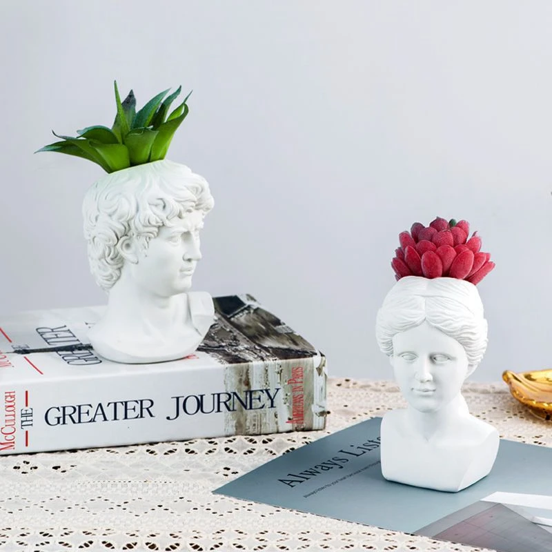 16 см смолы Mozart Бетховен David цветочный горшок в европейском стиле знаменитости
