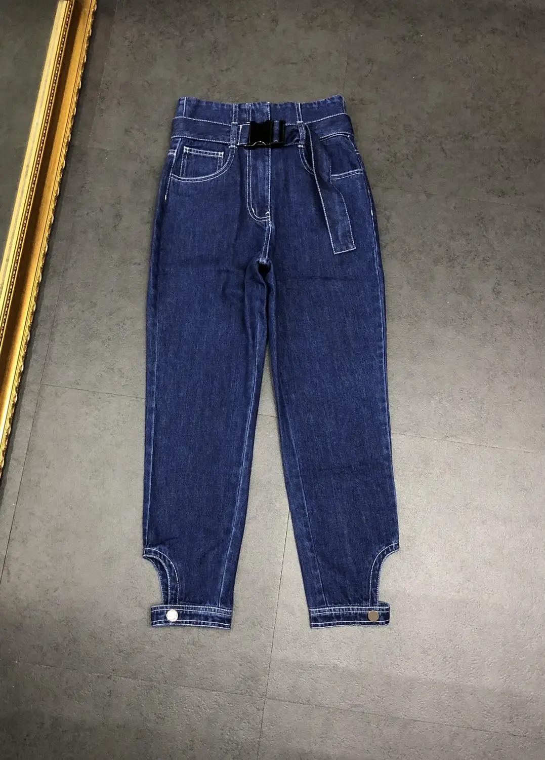 2019 модные женские джинсы с высокой талией облегающие джинсовые штаны до