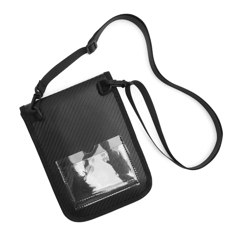 

Черные сумки для хранения с защитой от кражи и магнитной искусственной картой, кошелек-органайзер, подарки для мужчин