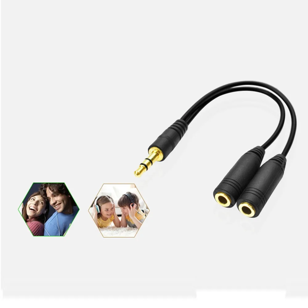 Для микрофона для iPhone iPad IOS 7/8 Android 3 5 мм стерео аудио штекер 2 Женская гарнитура Mic Y