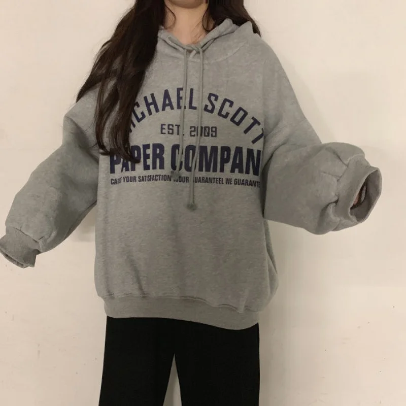 

Autumn Winter Woman Tracksuit Sports Two Piece Set Loose Long Seleeve Hoodies + Casual Wide Leg Pants Suit Woman Outfits