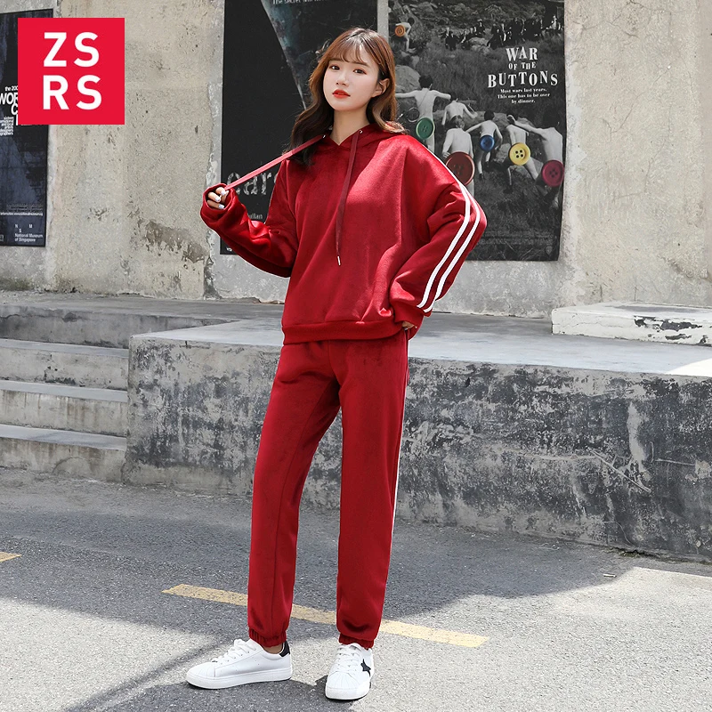 Zsrs 2020 спортивный костюм женский комплект из 2 предметов Женская осенне зимняя
