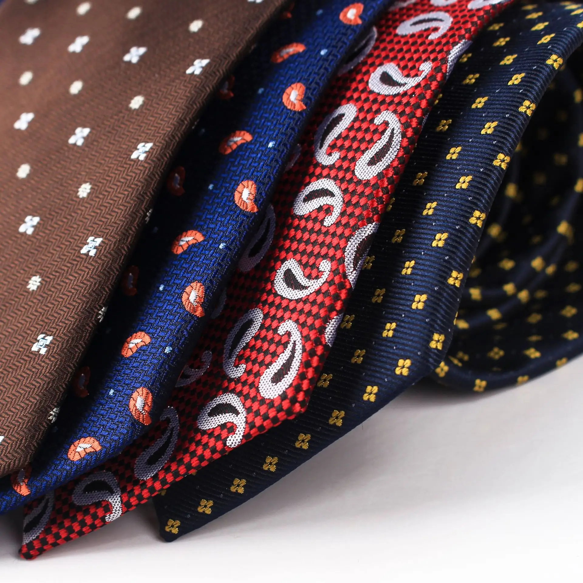 Linbaiway Классические мужские галстуки с пейсли цветами карманные полотенца 8 5 см