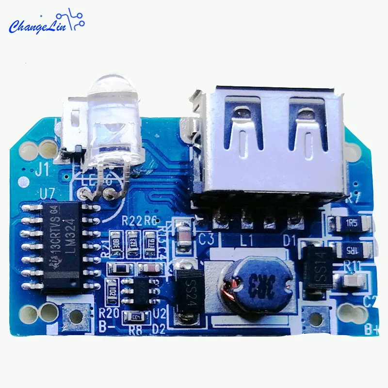 5 в 3 А Блок питания для мобильного аккумулятора плата PCB контроллер зарядки два usb